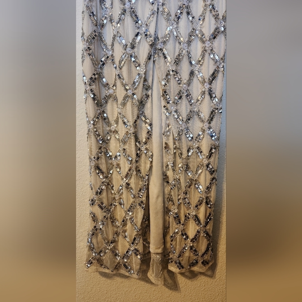 MAC DUGGAL EMBELLISHED HIGH NECK CUT OUT GOWN - Picture 8 of 17